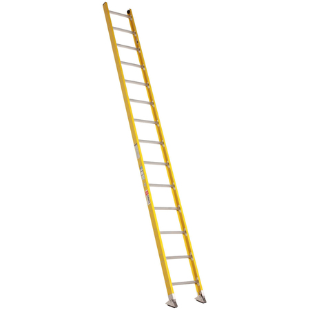 BAUER LADDER Straight Ladder, Fiberglass, 375 lb Load Capacity 33114